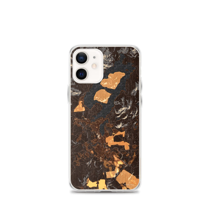 Custom iPhone 12 mini Lake Placid New York Map Phone Case in Ember