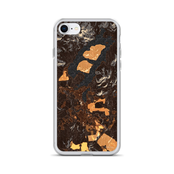 Custom iPhone SE Lake Placid New York Map Phone Case in Ember