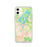 Custom iPhone 11 Lake Placid New York Map Phone Case in Watercolor
