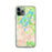 Custom iPhone 11 Pro Lake Placid New York Map Phone Case in Watercolor
