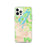 Custom iPhone 12 Pro Lake Placid New York Map Phone Case in Watercolor
