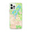 Custom iPhone 12 Pro Max Lake Placid New York Map Phone Case in Watercolor