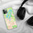 Custom Lake Placid New York Map Phone Case in Watercolor on Table with Black Headphones