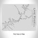 Rendered View of Lake Powell Arizona Map Engraving on 20oz Stainless Steel Insulated Bottle with Bamboo Top