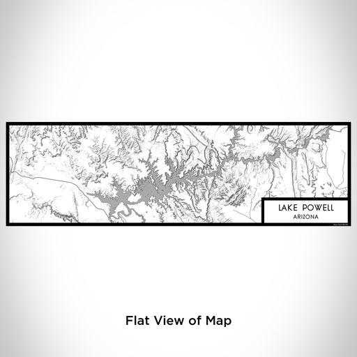Flat View of Map Custom Lake Powell Arizona Map Enamel Mug in Classic