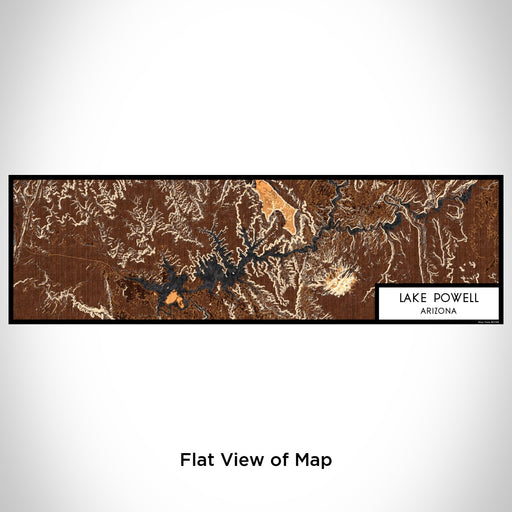 Flat View of Map Custom Lake Powell Arizona Map Enamel Mug in Ember