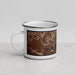 Left View Custom Lake Powell Arizona Map Enamel Mug in Ember