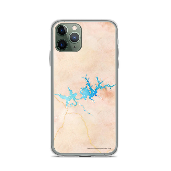 Custom Lake Powell Arizona Map Phone Case in Watercolor