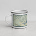 Left View Custom Lake Powell Arizona Map Enamel Mug in Woodblock