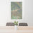24x36 Lake Powell Utah Map Print Portrait Orientation in Afternoon Style Behind 2 Chairs Table and Potted Plant