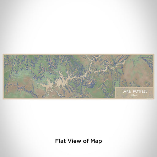 Flat View of Map Custom Lake Powell Utah Map Enamel Mug in Afternoon