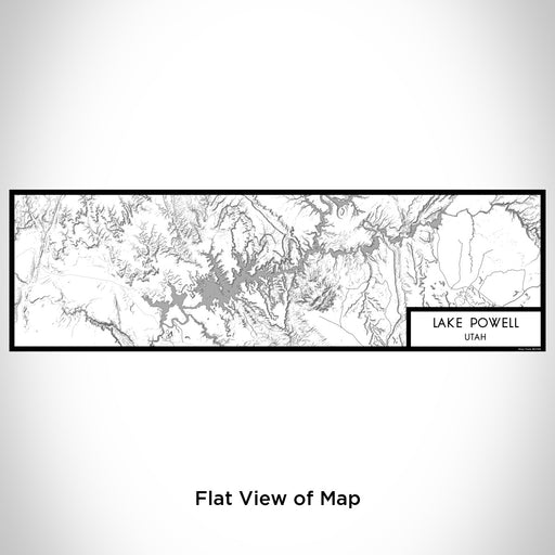 Flat View of Map Custom Lake Powell Utah Map Enamel Mug in Classic