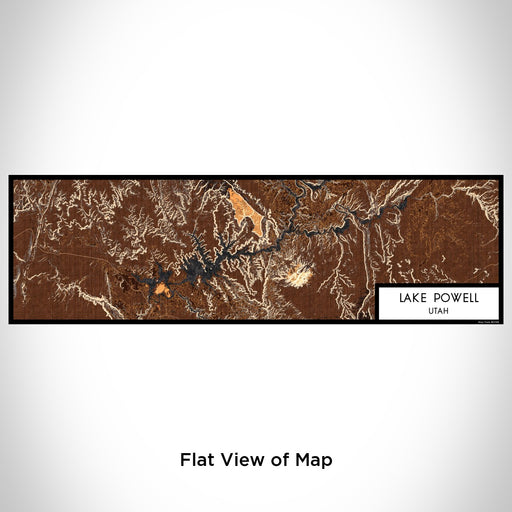 Flat View of Map Custom Lake Powell Utah Map Enamel Mug in Ember