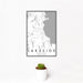 12x18 Lakeside Montana Map Print Portrait Orientation in Classic Style With Small Cactus Plant in White Planter