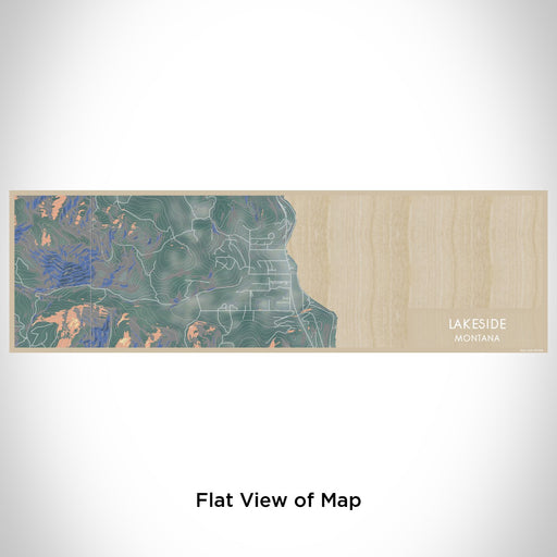 Flat View of Map Custom Lakeside Montana Map Enamel Mug in Afternoon