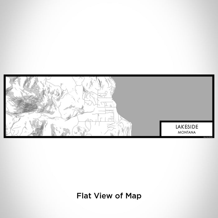 Flat View of Map Custom Lakeside Montana Map Enamel Mug in Classic