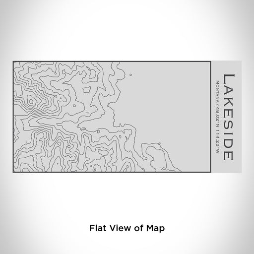 Rendered View of Lakeside Montana Map Engraving on 17oz Stainless Steel Insulated Cola Bottle