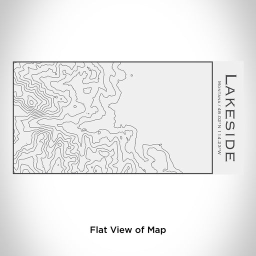 Rendered View of Lakeside Montana Map Engraving on 17oz Stainless Steel Insulated Cola Bottle in White