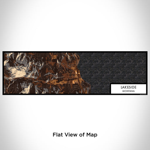 Flat View of Map Custom Lakeside Montana Map Enamel Mug in Ember