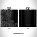 Rendered View of Lakeside Montana Map Engraving on 6oz Stainless Steel Flask in Black