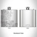 Rendered View of Lakeside Montana Map Engraving on 6oz Stainless Steel Flask