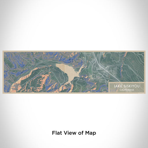 Flat View of Map Custom Lake Siskiyou California Map Enamel Mug in Afternoon