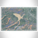 Lake Siskiyou California Map Print Landscape Orientation in Afternoon Style With Shaded Background