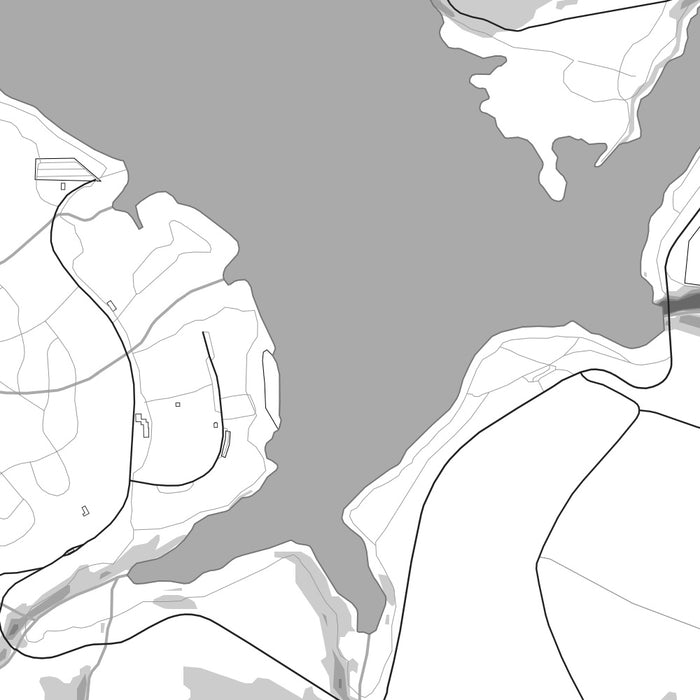 Lake Siskiyou California Map Print in Classic Style Zoomed In Close Up Showing Details