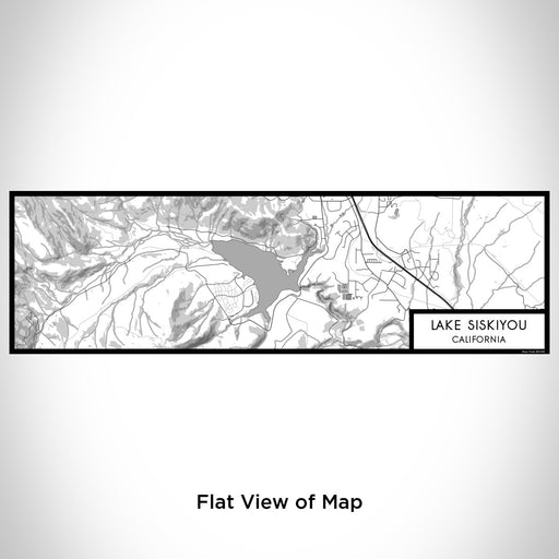 Flat View of Map Custom Lake Siskiyou California Map Enamel Mug in Classic