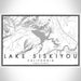 Lake Siskiyou California Map Print Landscape Orientation in Classic Style With Shaded Background