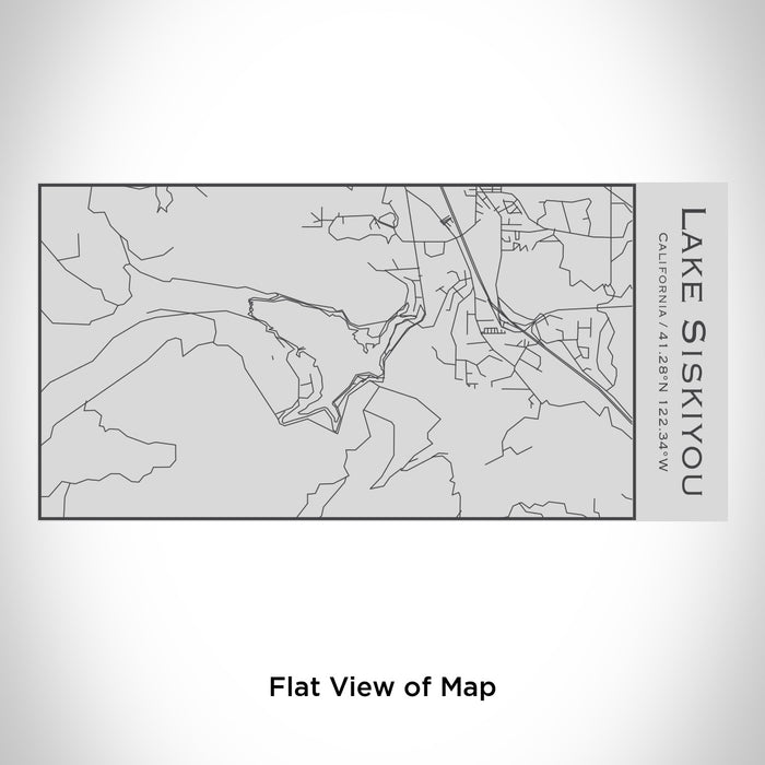 Rendered View of Lake Siskiyou California Map Engraving on 17oz Stainless Steel Insulated Cola Bottle