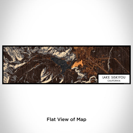 Flat View of Map Custom Lake Siskiyou California Map Enamel Mug in Ember