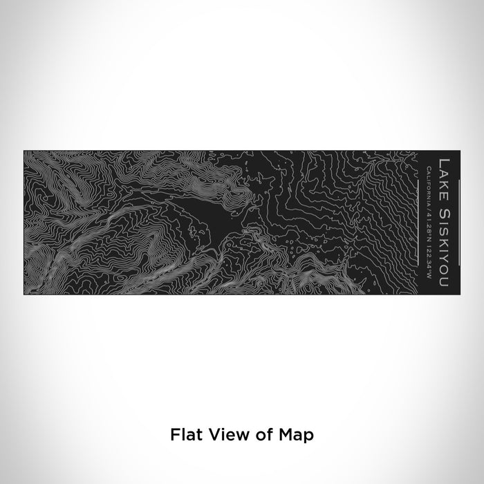 Rendered View of Lake Siskiyou California Map Engraving on 10oz Stainless Steel Insulated Cup with Sliding Lid in Black