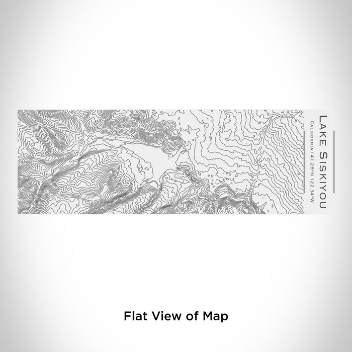 Rendered View of Lake Siskiyou California Map Engraving on 10oz Stainless Steel Insulated Cup with Sliding Lid in White
