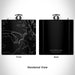 Rendered View of Lake Siskiyou California Map Engraving on 6oz Stainless Steel Flask in Black
