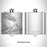 Rendered View of Lake Siskiyou California Map Engraving on 6oz Stainless Steel Flask