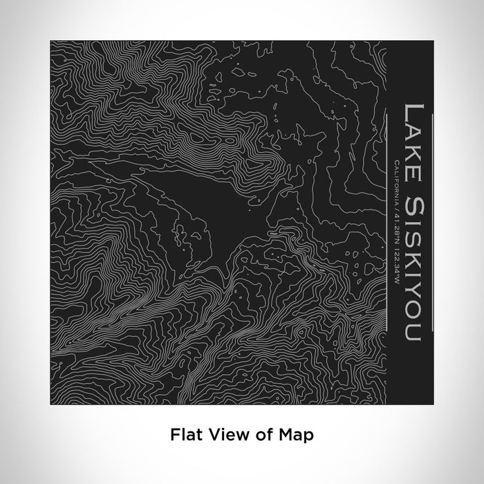 Rendered View of Lake Siskiyou California Map Engraving on 17oz Stainless Steel Insulated Tumbler in Black