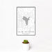 12x18 Lake Stevens Washington Map Print Portrait Orientation in Classic Style With Small Cactus Plant in White Planter