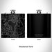 Rendered View of Lake Stevens Washington Map Engraving on 6oz Stainless Steel Flask in Black