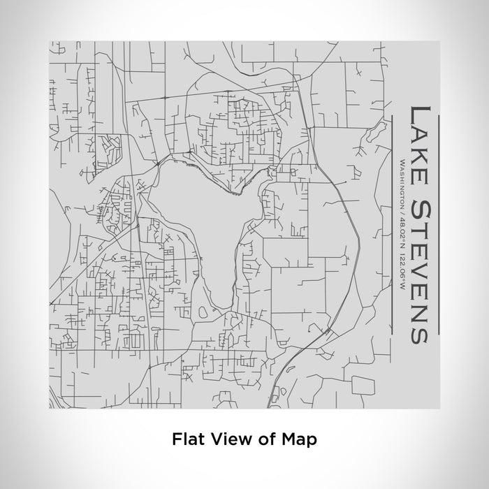 Rendered View of Lake Stevens Washington Map Engraving on 17oz Stainless Steel Insulated Tumbler