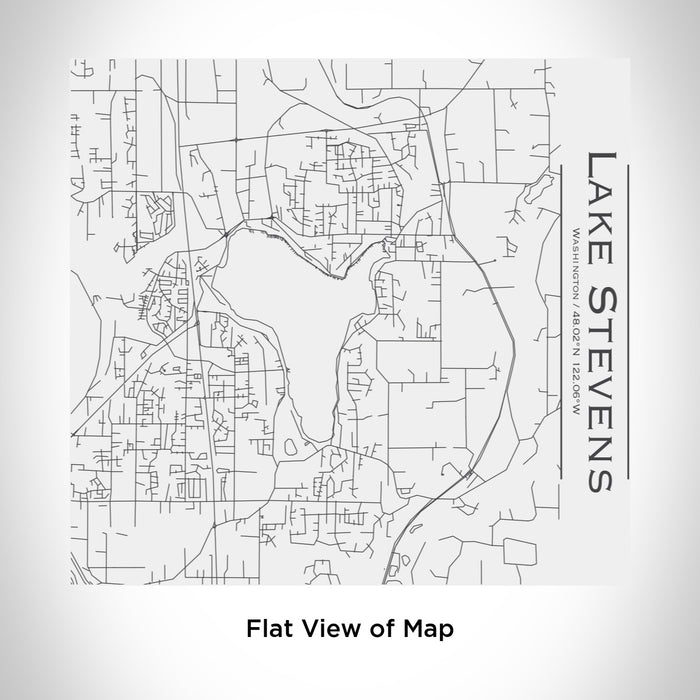Rendered View of Lake Stevens Washington Map Engraving on 17oz Stainless Steel Insulated Tumbler in White