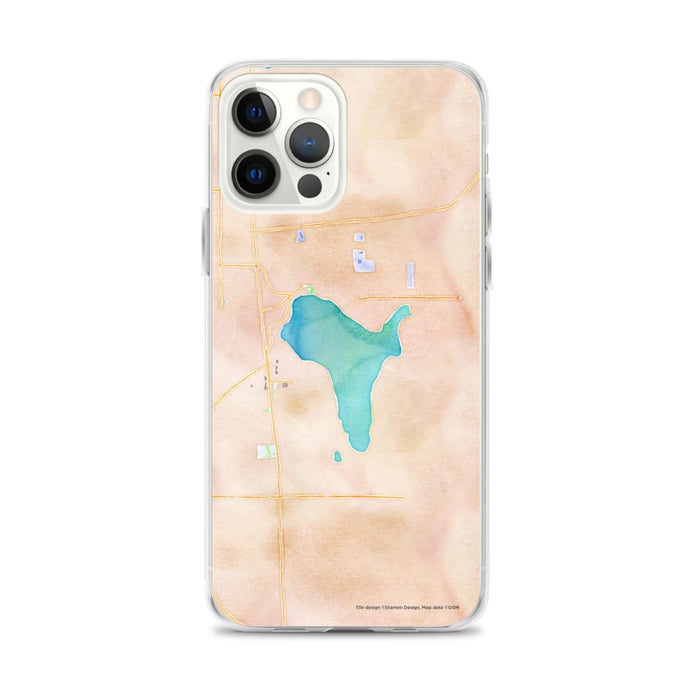 Custom Lake Stevens Washington Map iPhone 12 Pro Max Phone Case in Watercolor