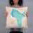 Person holding 18x18 Custom Lake Stevens Washington Map Throw Pillow in Watercolor