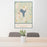 24x36 Lake Stevens Washington Map Print Portrait Orientation in Woodblock Style Behind 2 Chairs Table and Potted Plant