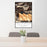 24x36 Lake Sutherland Washington Map Print Portrait Orientation in Ember Style Behind 2 Chairs Table and Potted Plant