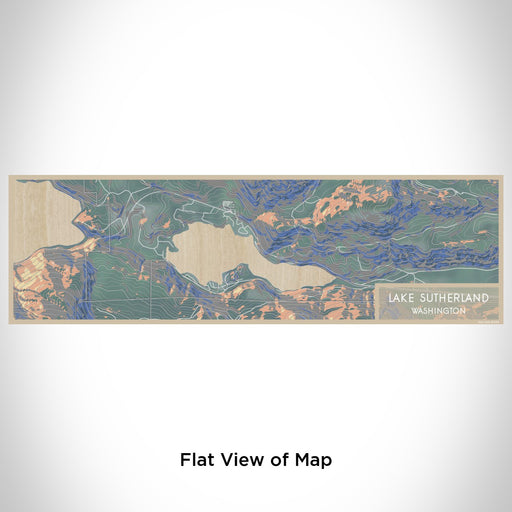 Flat View of Map Custom Lake Sutherland Washington Map Enamel Mug in Afternoon
