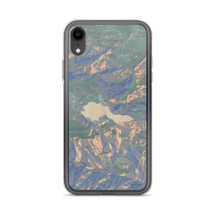 Custom iPhone XR Lake Sutherland Washington Map Phone Case in Afternoon