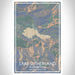 Lake Sutherland Washington Map Print Portrait Orientation in Afternoon Style With Shaded Background