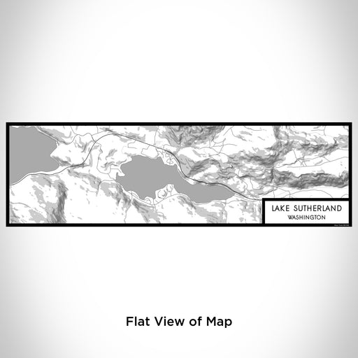 Flat View of Map Custom Lake Sutherland Washington Map Enamel Mug in Classic