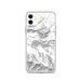 Custom iPhone 11 Lake Sutherland Washington Map Phone Case in Classic